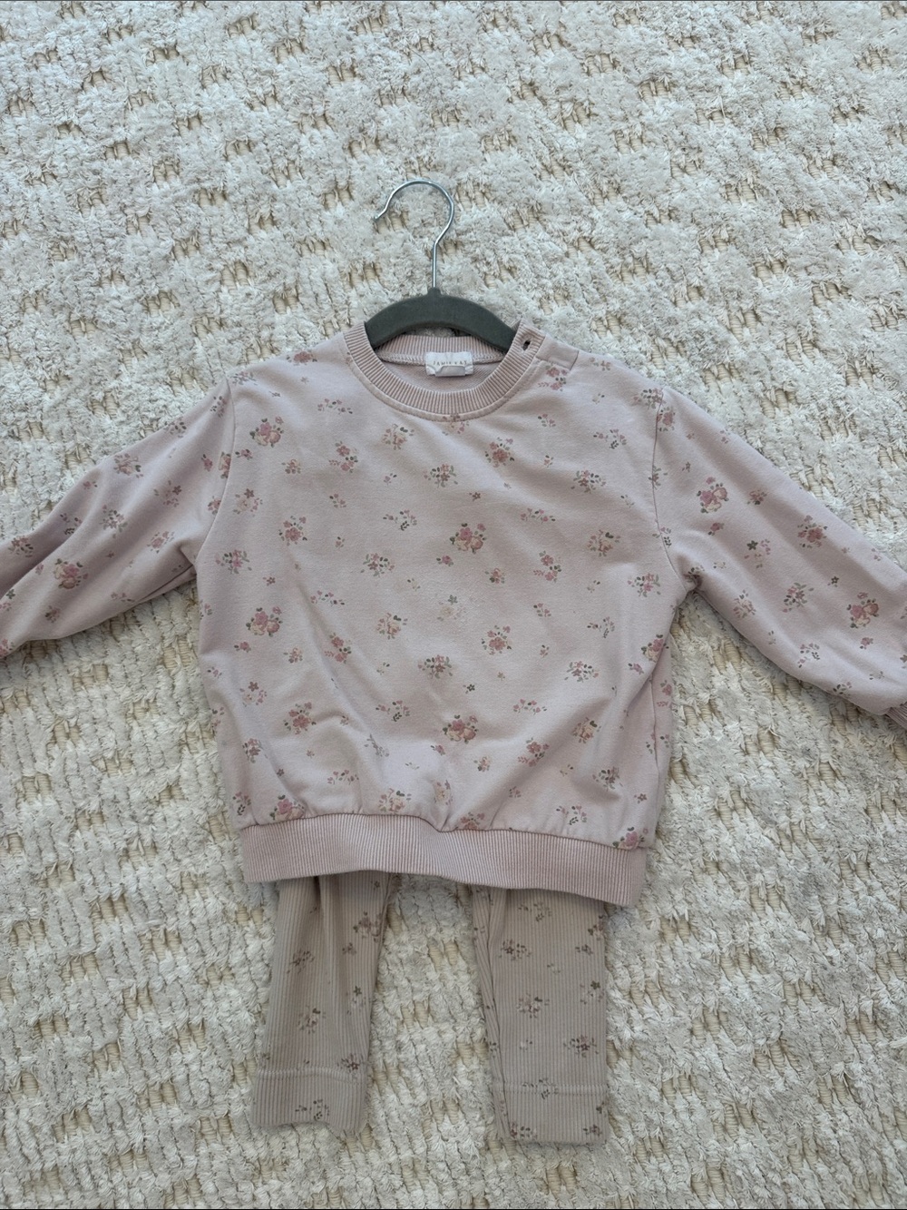 Jamie Kay Blush Pink Ribbed Crewneck Top